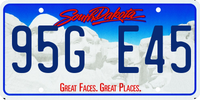 SD license plate 95GE45