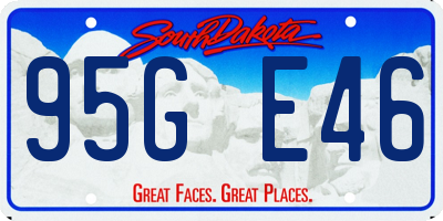 SD license plate 95GE46