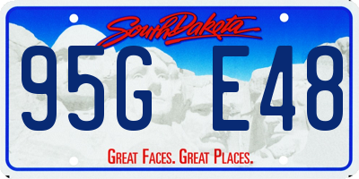 SD license plate 95GE48