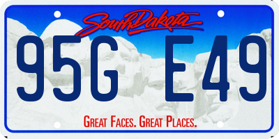 SD license plate 95GE49