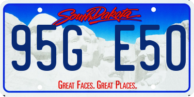 SD license plate 95GE50