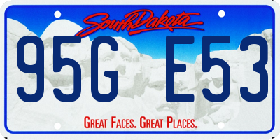 SD license plate 95GE53
