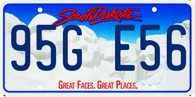 SD license plate 95GE56