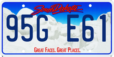 SD license plate 95GE61