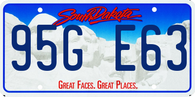 SD license plate 95GE63