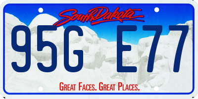 SD license plate 95GE77