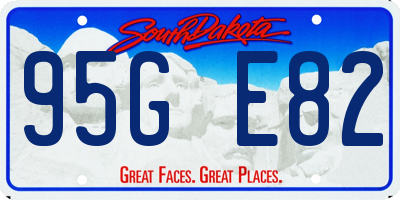 SD license plate 95GE82
