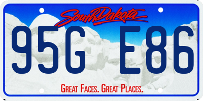 SD license plate 95GE86