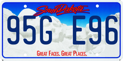 SD license plate 95GE96
