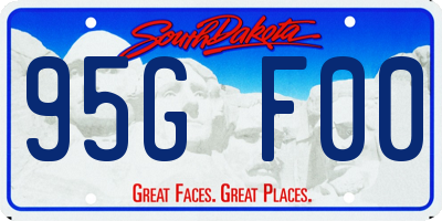 SD license plate 95GF00