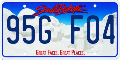 SD license plate 95GF04