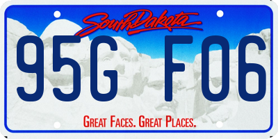 SD license plate 95GF06