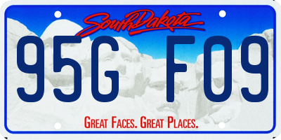 SD license plate 95GF09
