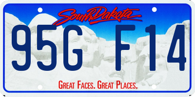 SD license plate 95GF14