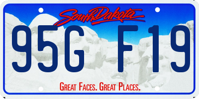 SD license plate 95GF19