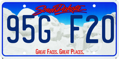 SD license plate 95GF20