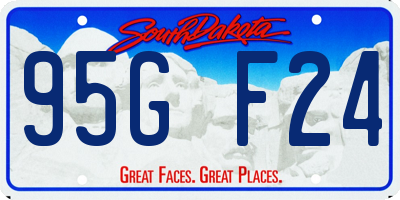 SD license plate 95GF24
