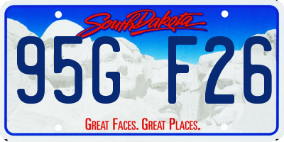 SD license plate 95GF26