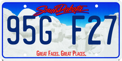 SD license plate 95GF27