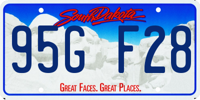 SD license plate 95GF28