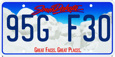 SD license plate 95GF30