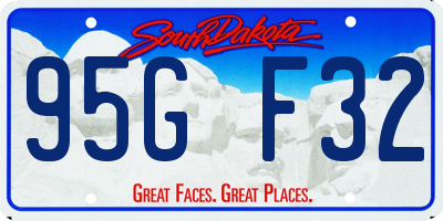 SD license plate 95GF32