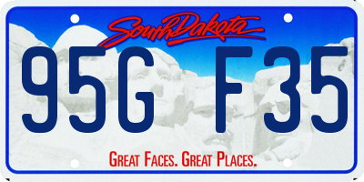 SD license plate 95GF35