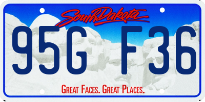 SD license plate 95GF36