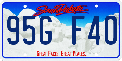 SD license plate 95GF40