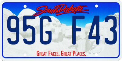 SD license plate 95GF43