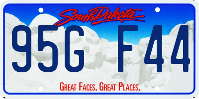 SD license plate 95GF44
