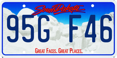 SD license plate 95GF46