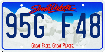 SD license plate 95GF48