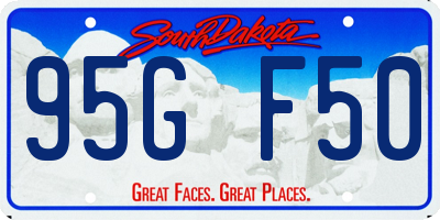 SD license plate 95GF50