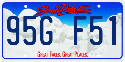 SD license plate 95GF51