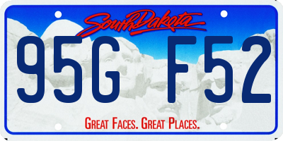 SD license plate 95GF52