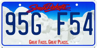SD license plate 95GF54