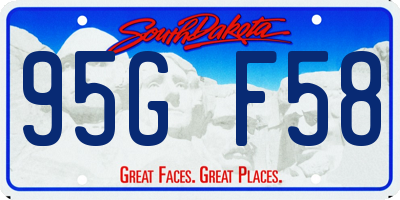 SD license plate 95GF58