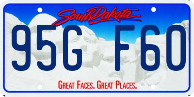 SD license plate 95GF60