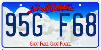 SD license plate 95GF68