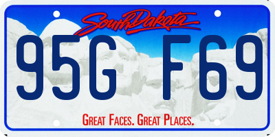 SD license plate 95GF69