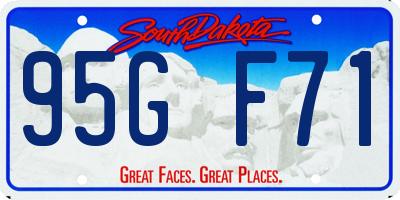 SD license plate 95GF71