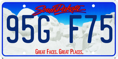 SD license plate 95GF75