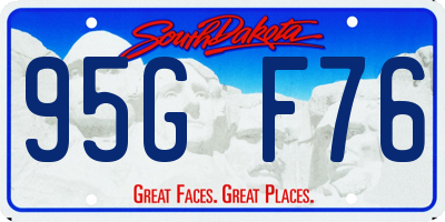 SD license plate 95GF76