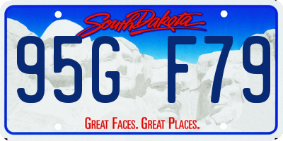 SD license plate 95GF79