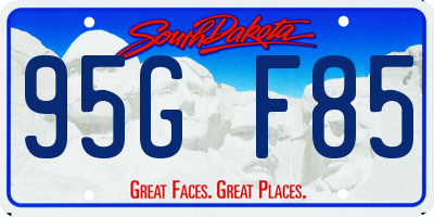 SD license plate 95GF85