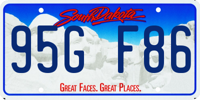 SD license plate 95GF86