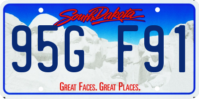 SD license plate 95GF91