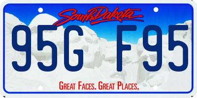 SD license plate 95GF95