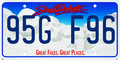 SD license plate 95GF96